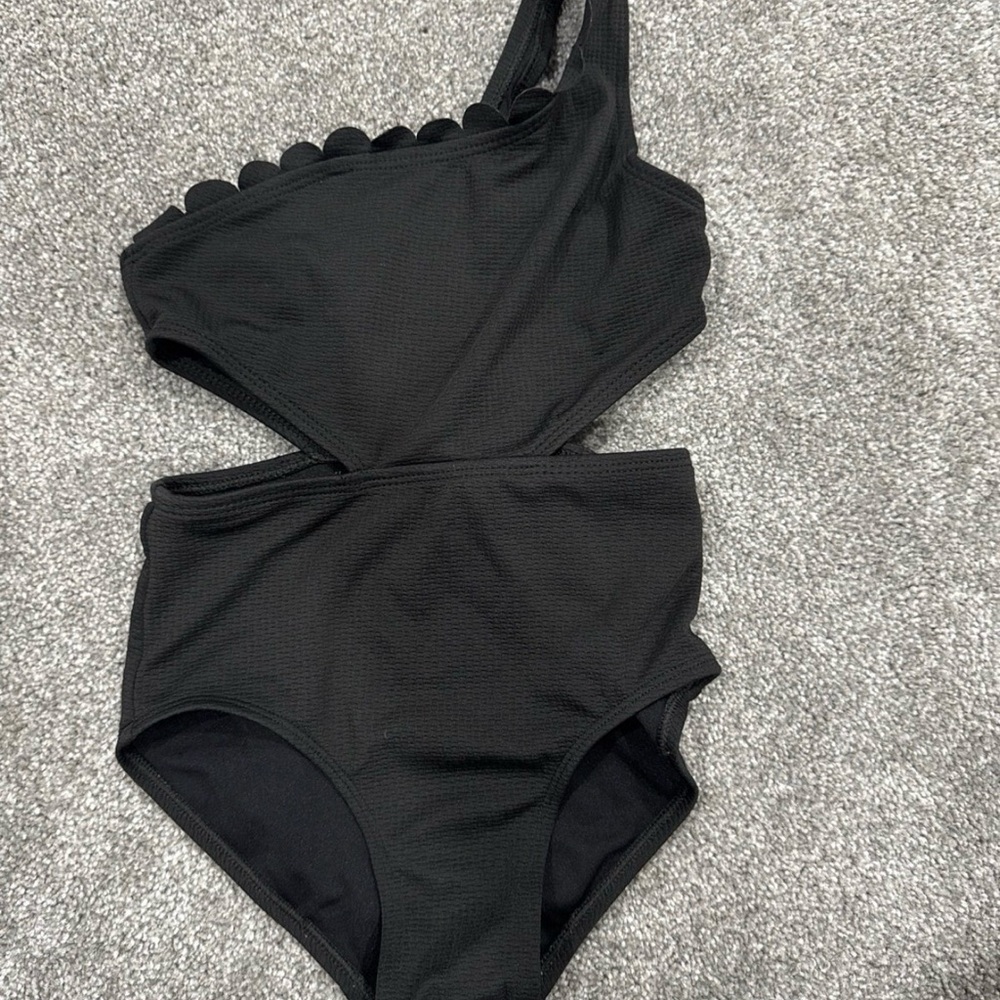 art class Black One-Shoulder Kids Swim One-Piece